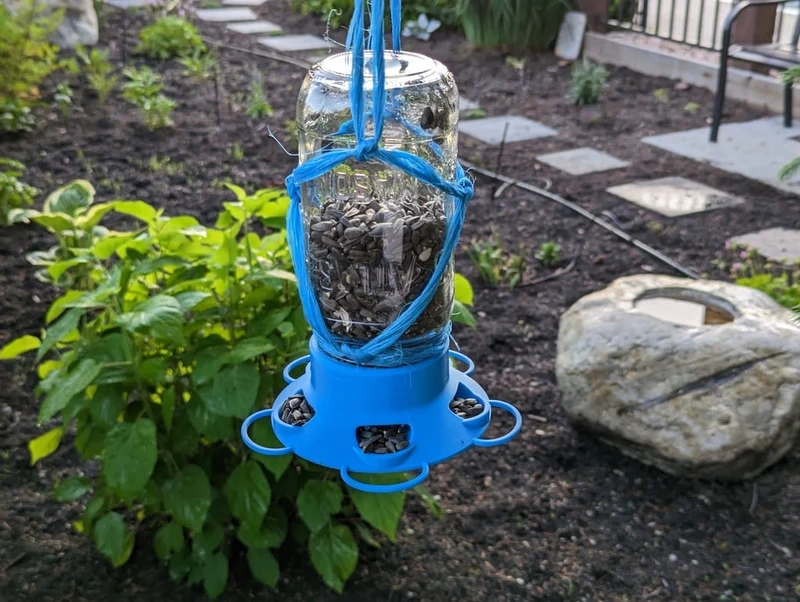 Couvercle de mangeoire à oiseaux Mason Jar