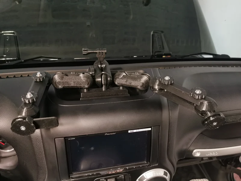 Support pour téléphone, tablette et GoPro Jeep Wrangler JK