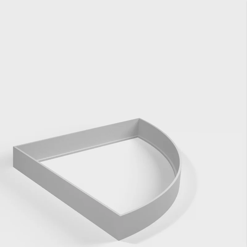 Tablette d'angle basique en deux parties pour tête de lit