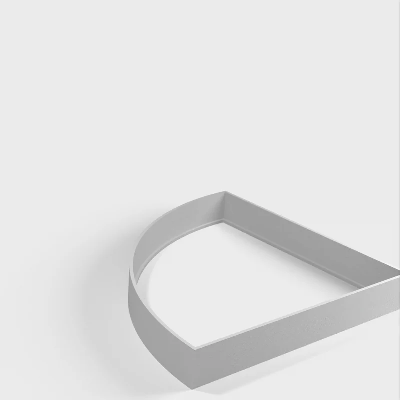 Tablette d'angle basique en deux parties pour tête de lit