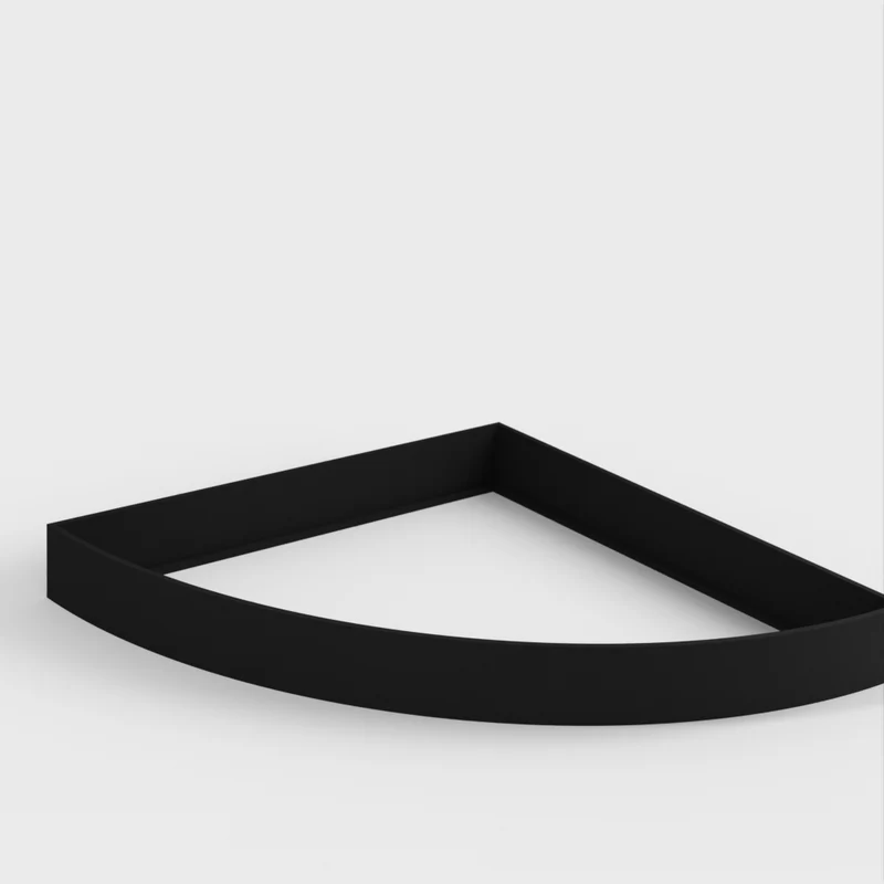 Tablette d'angle basique en deux parties pour tête de lit