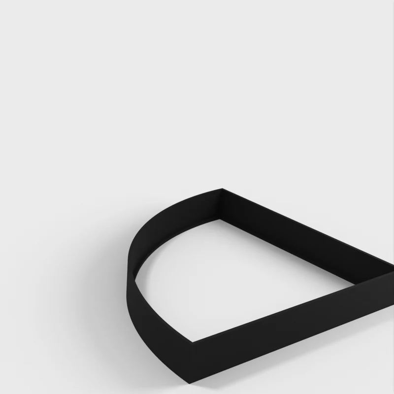 Tablette d'angle basique en deux parties pour tête de lit