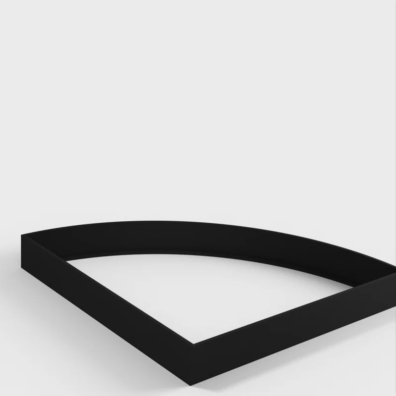 Tablette d'angle basique en deux parties pour tête de lit