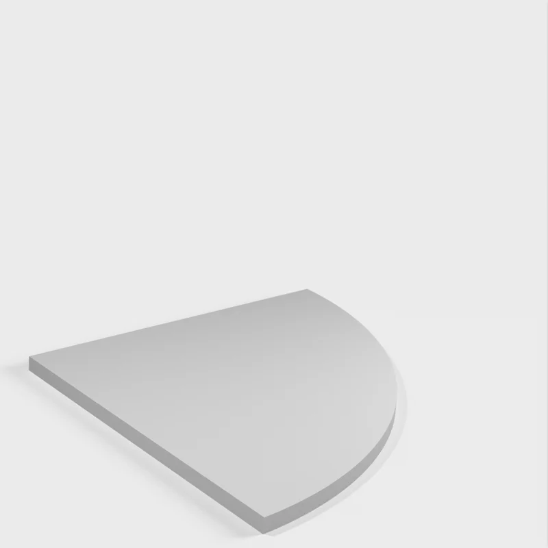 Tablette d'angle basique en deux parties pour tête de lit
