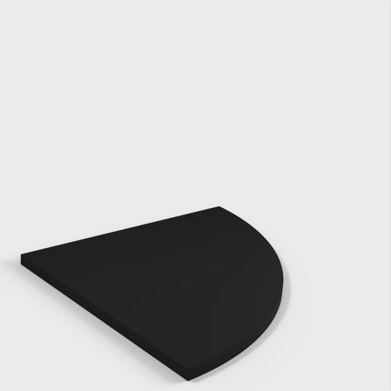 Tablette d'angle basique en deux parties pour tête de lit