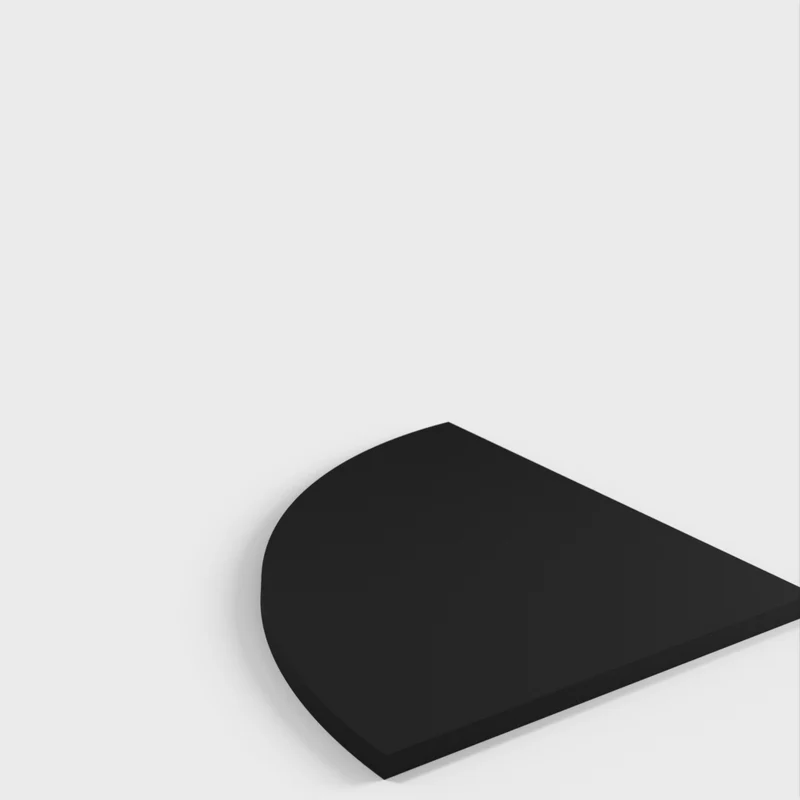 Tablette d'angle basique en deux parties pour tête de lit