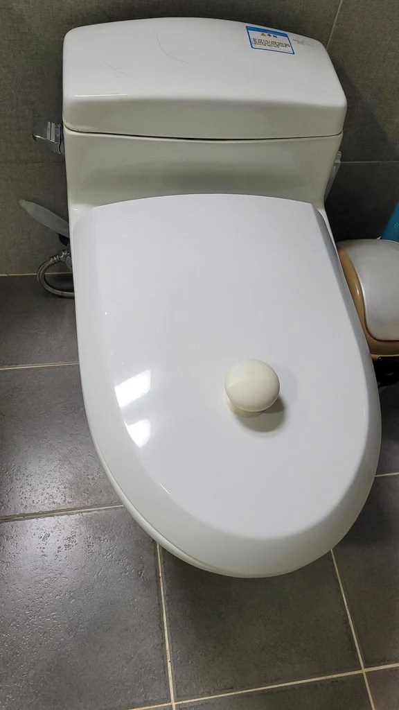 Poignée de couvercle de toilette ronde