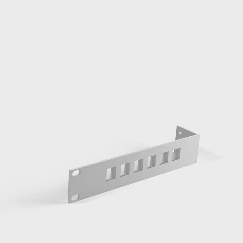 Support de panneau de brassage pour commutateur Unifi US-8-150W pour rack 19 pouces avec 6 connecteurs Keystone