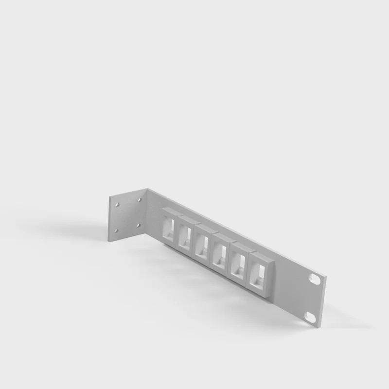 Support de panneau de brassage pour commutateur Unifi US-8-150W pour rack 19 pouces avec 6 connecteurs Keystone