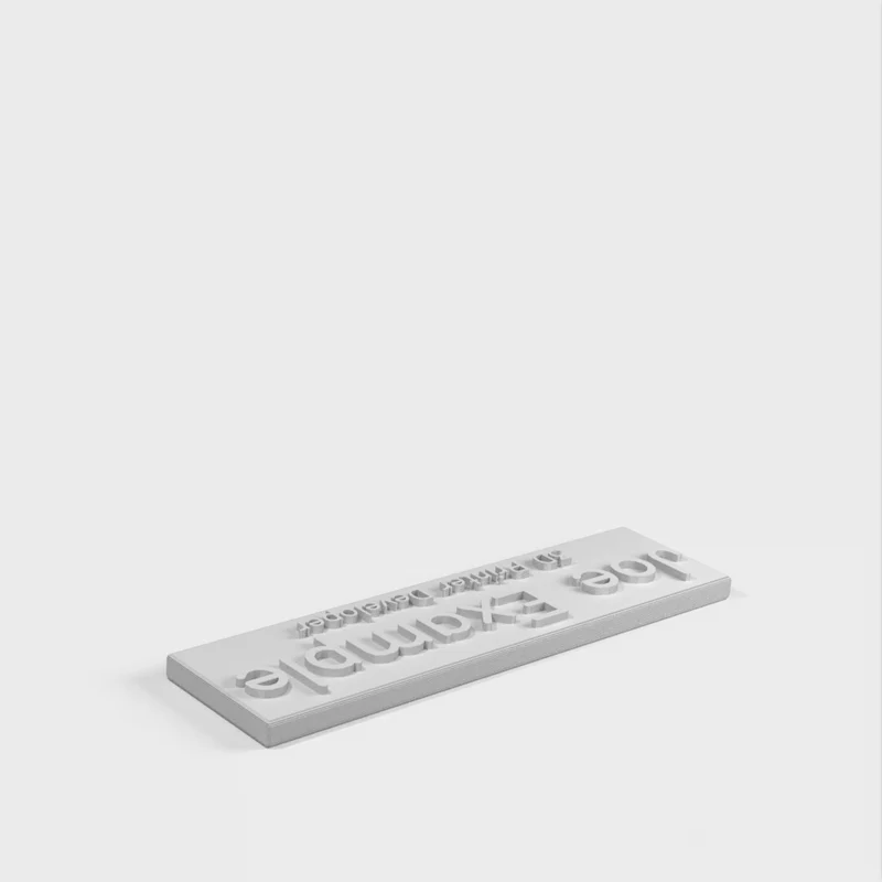 Générateur de plaques signalétiques (OpenJSCAD)
