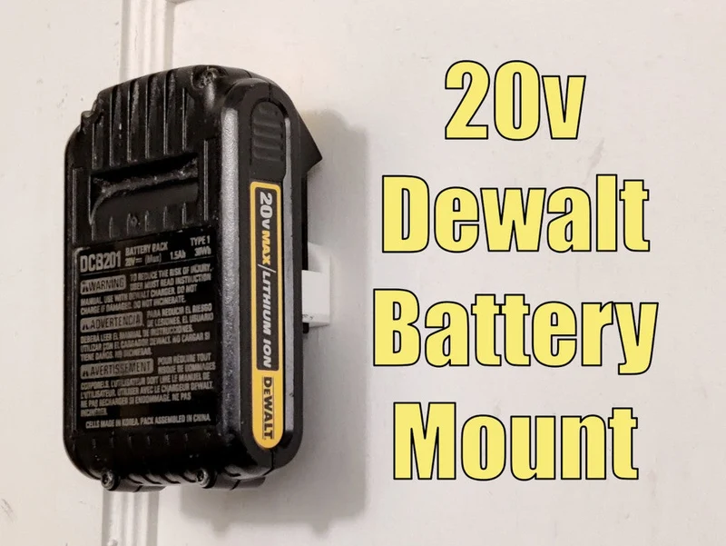 Support mural pour batterie Dewalt 20V Lithium Ion