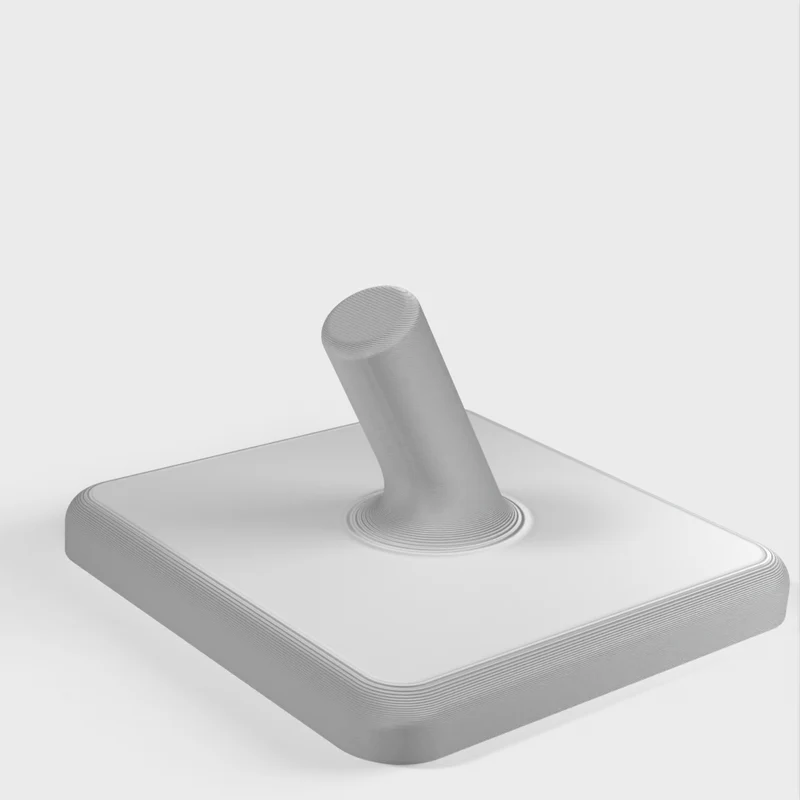 Crochet mural simple avec base 45x45mm et longueur de crochet 25mm
