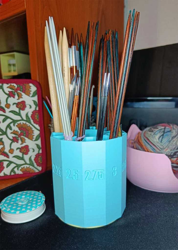 Rangement pour aiguilles à tricoter et crochets