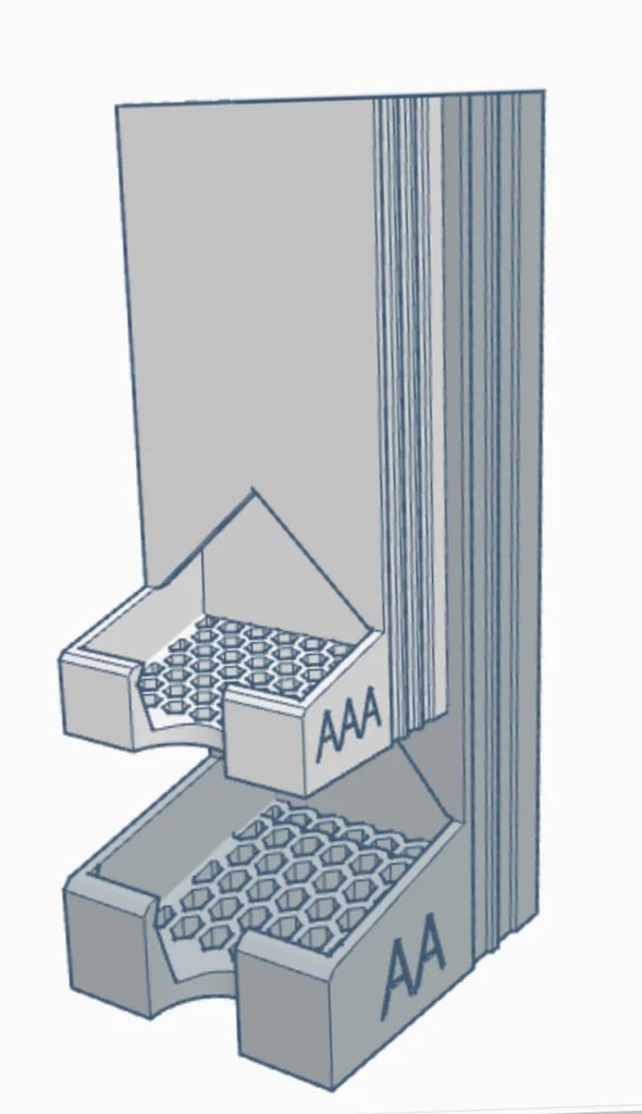 Support pour piles AA et AAA avec fixation murale