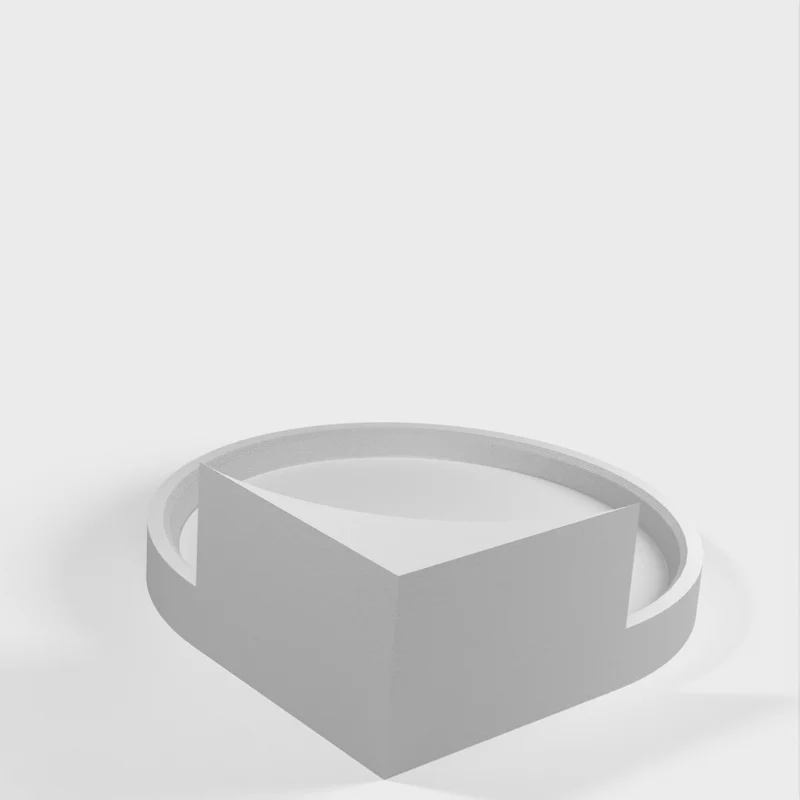 Tablette d'angle avec trou pour câble