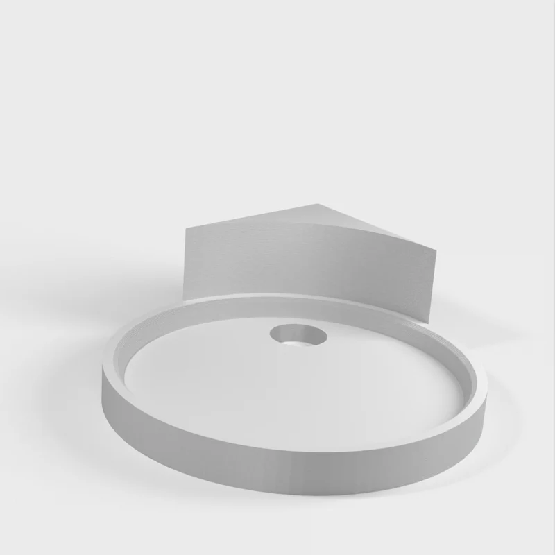 Tablette d'angle avec trou pour câble