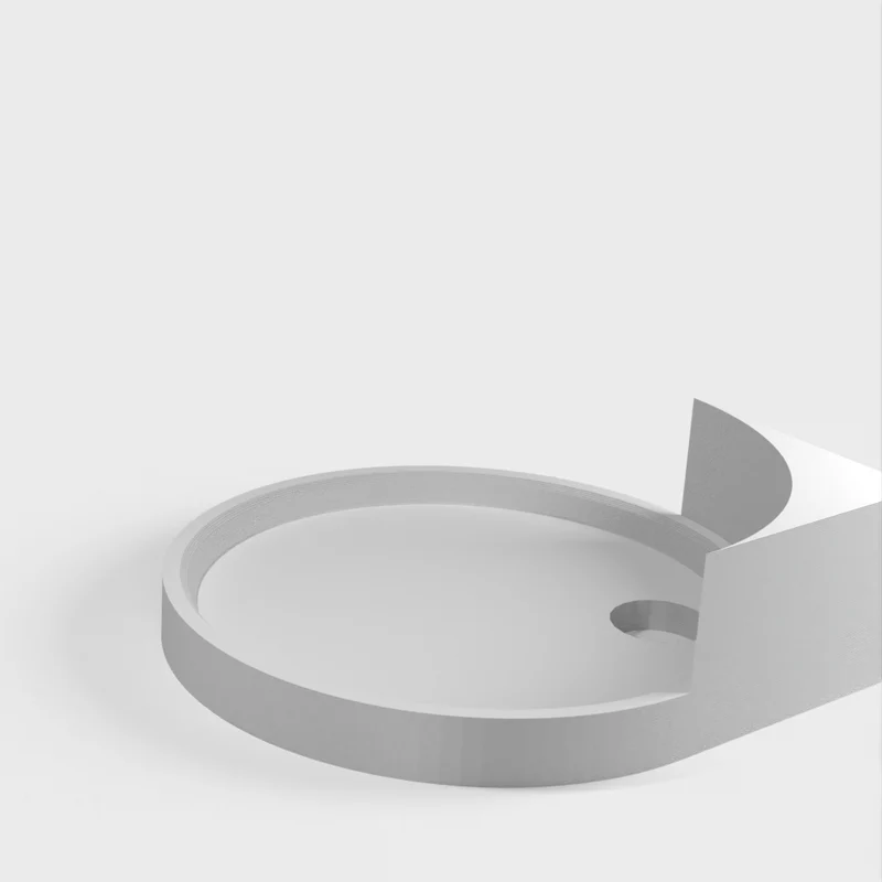 Tablette d'angle avec trou pour câble