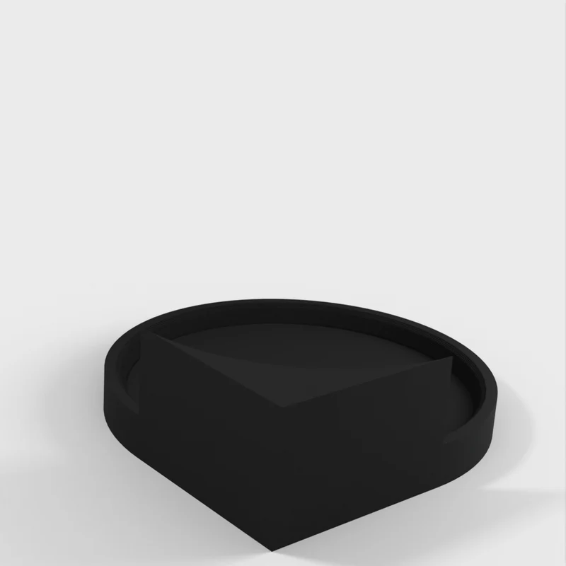 Tablette d'angle avec trou pour câble