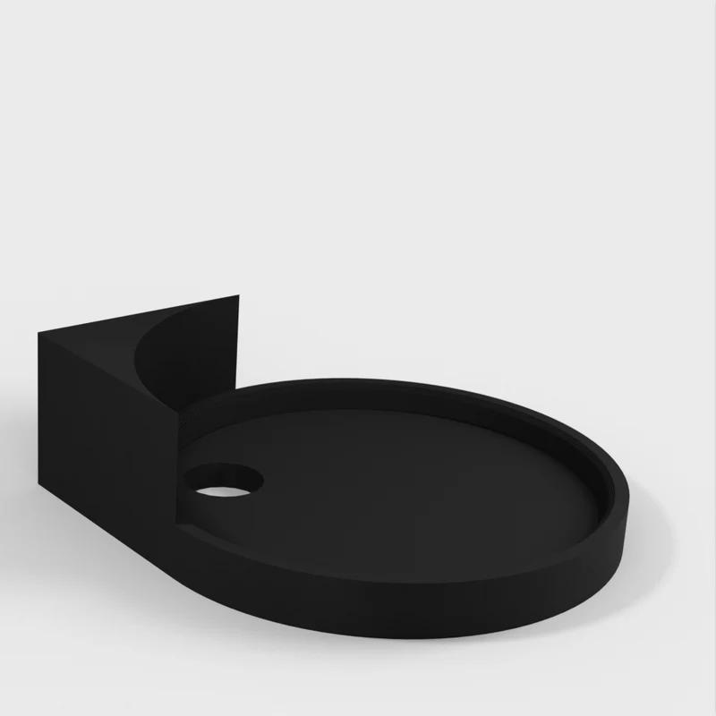 Tablette d'angle avec trou pour câble