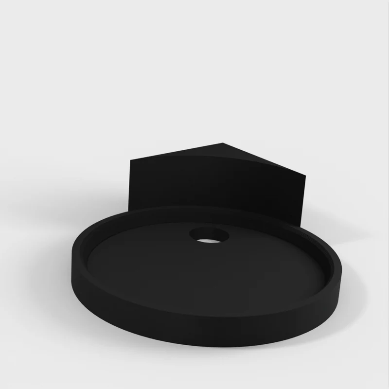 Tablette d'angle avec trou pour câble