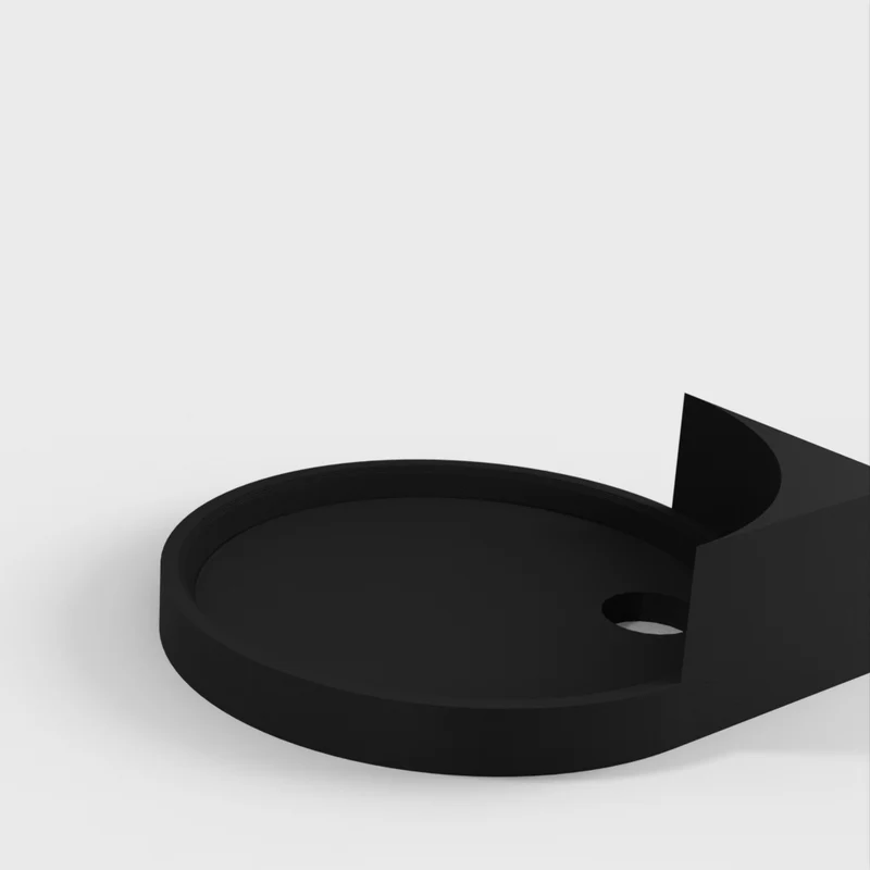 Tablette d'angle avec trou pour câble