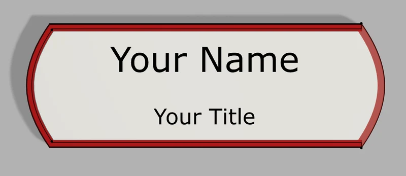 Plaque d'identification pour cube de bureau/mur avec texte remplaçable et logo personnalisé