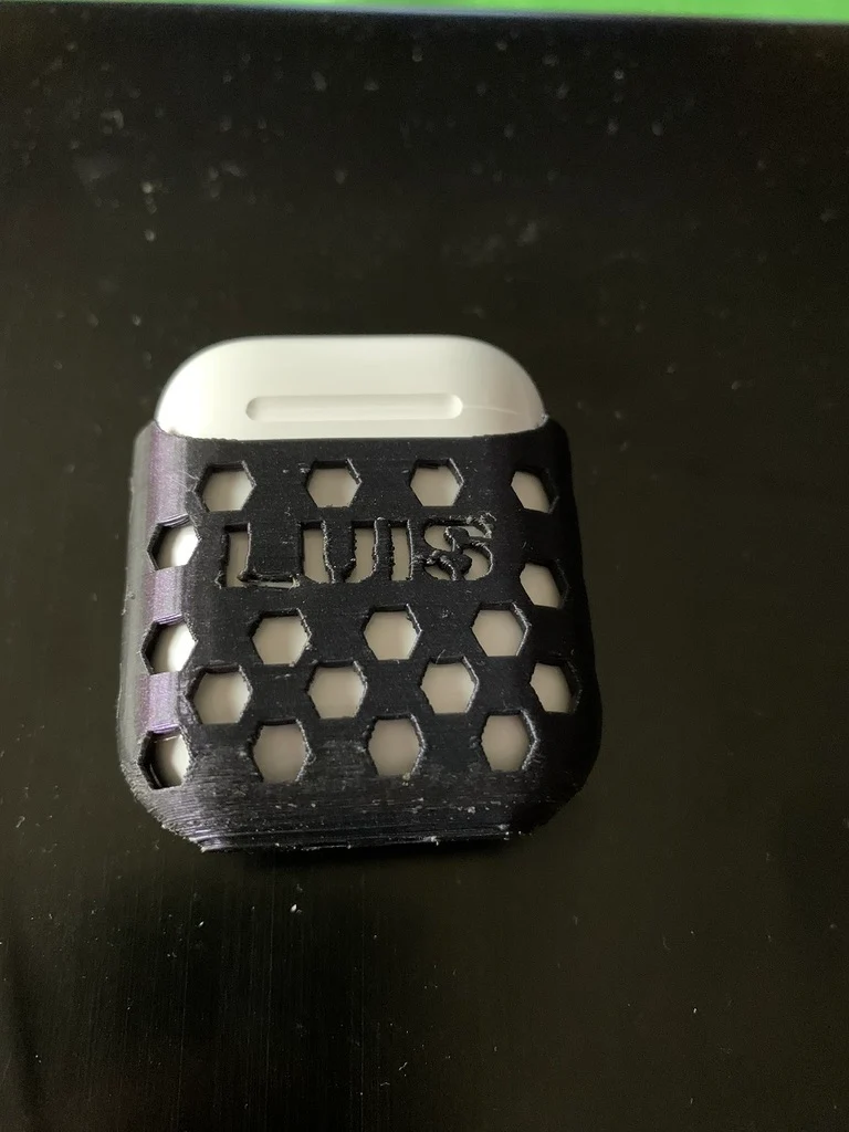 Airpods v2 Hexagon Case avec et sans plaque d'identification
