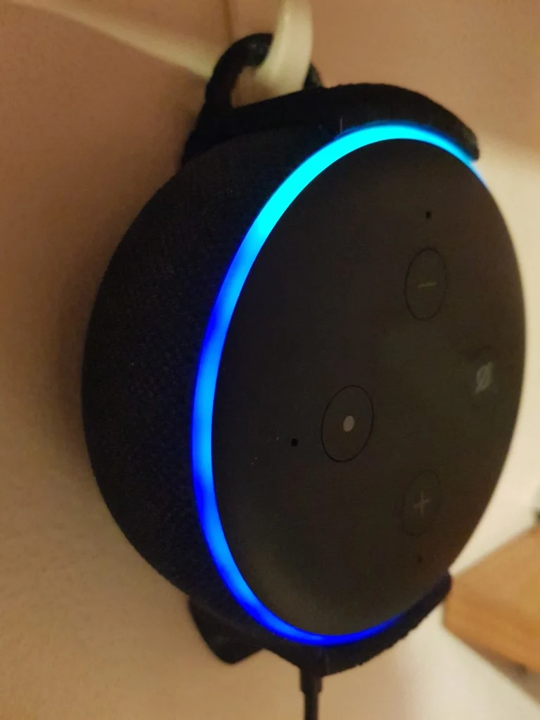 Support pour Amazon Alexa Echo Dot 3rd Gen avec anneau de suspension