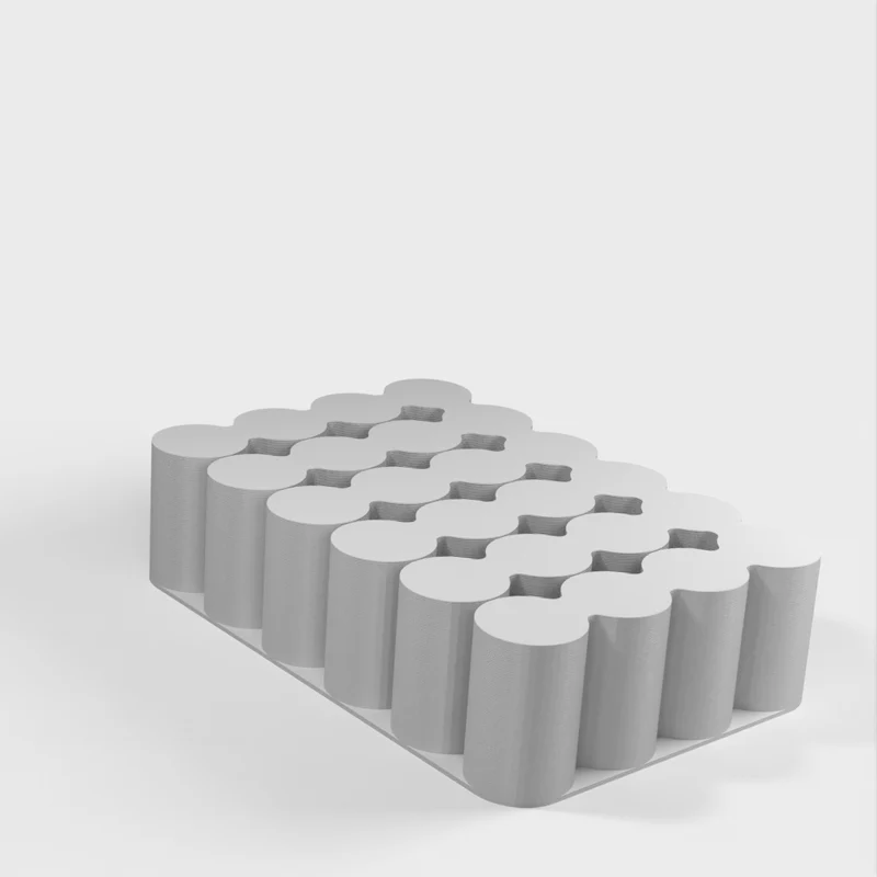 Support pour piles AA, AAA, 18650 et 9V (impression en mode vase)