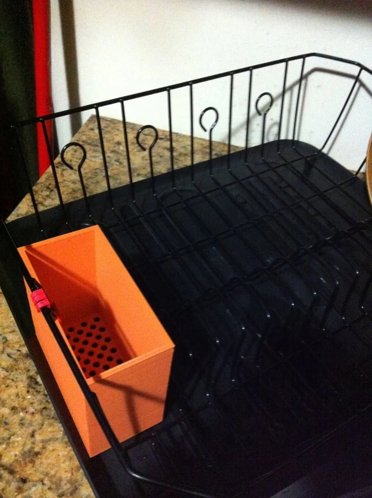 Porte-couverts avec crochets et égouttoir pour égouttoir à vaisselle