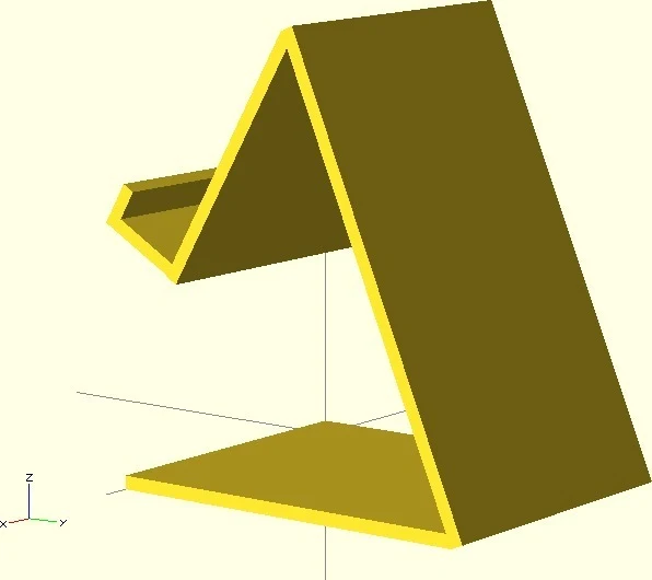 Support universel pour téléphone portable réalisé avec Openscad