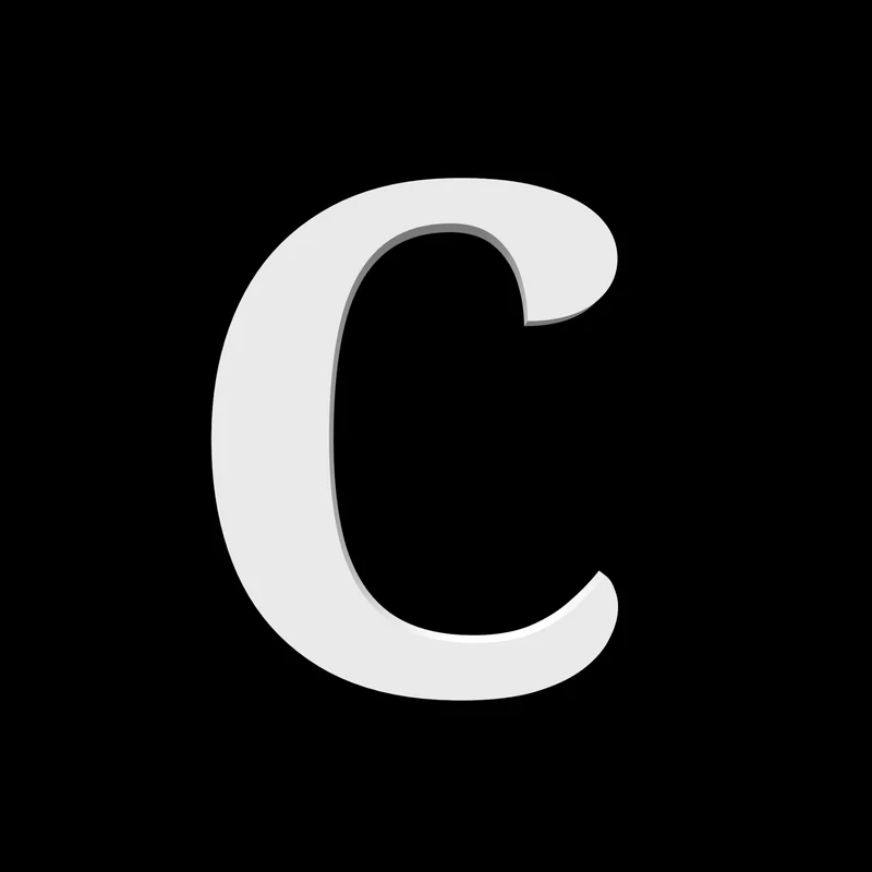 Lettre maison C - Noto Serif - 170 mm de haut - 10 mm de profondeur