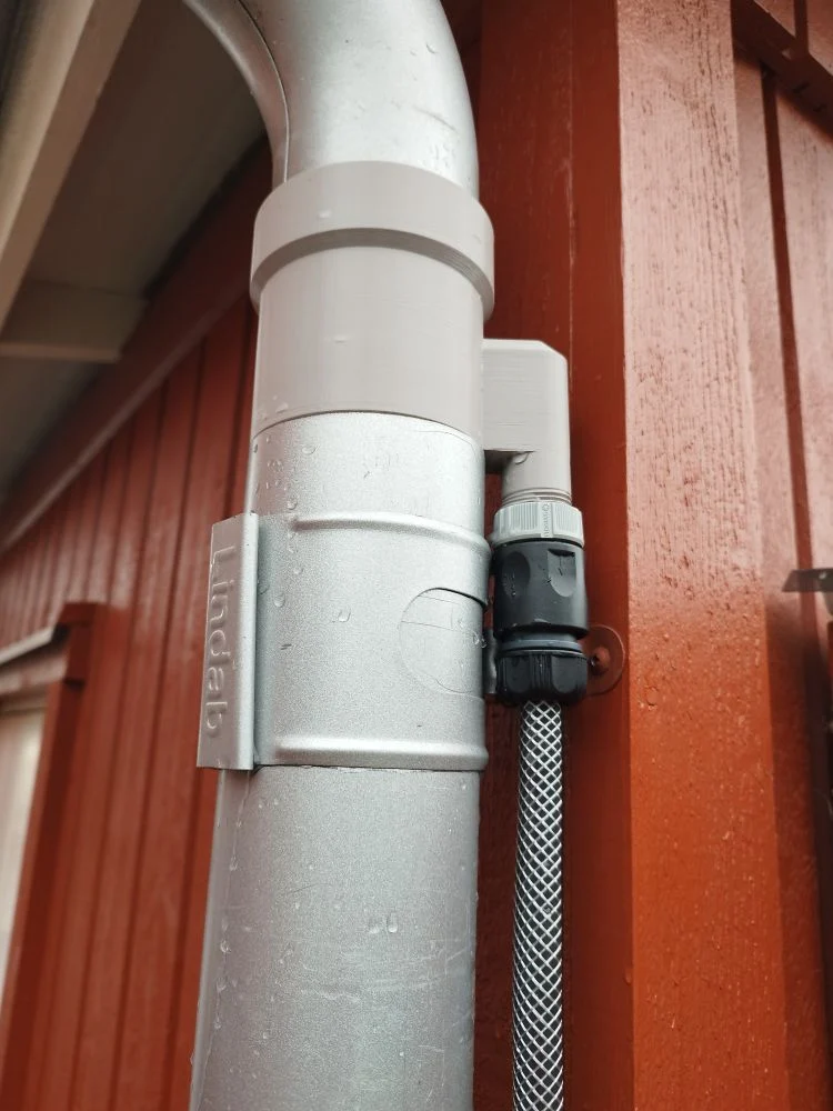 Collecteur d'eau de pluie pour gouttières - connecteur de tuyau 1/2"