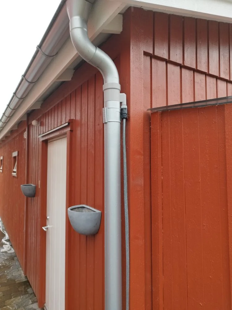 Collecteur d'eau de pluie pour gouttières - connecteur de tuyau 1/2"
