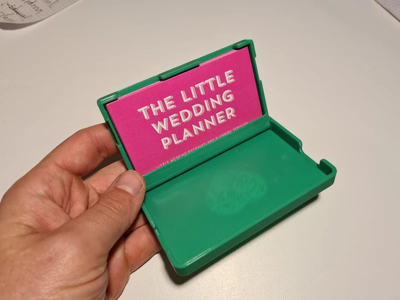 Porte-cartes de visite de poche avec cœur et version brillante