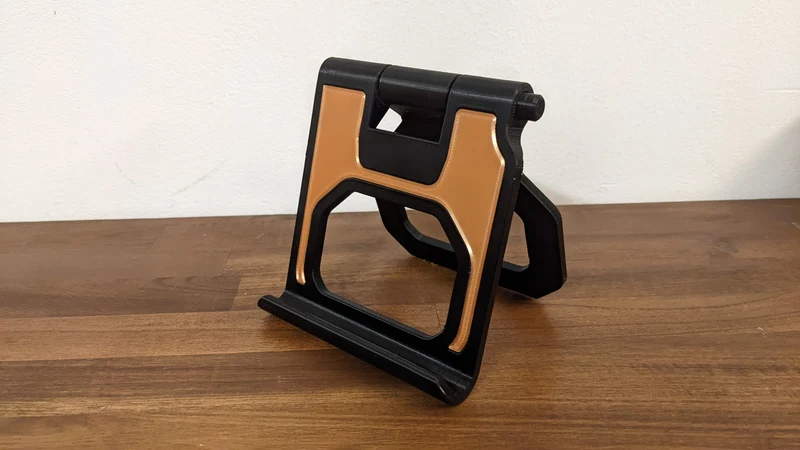 Support réglable pour tablette/téléphone avec fonction bouton-poussoir