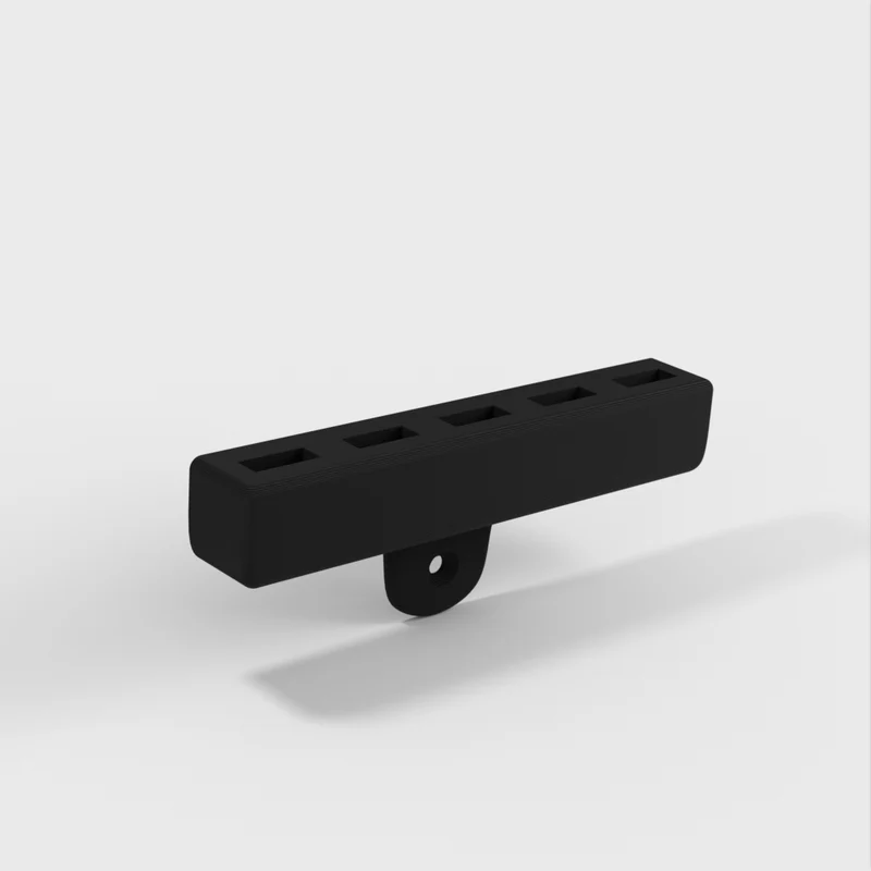 Support mural pour câbles USB avec 5 fentes