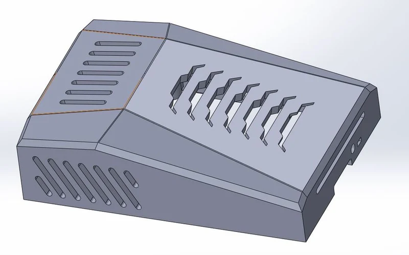 Étui pour Raspberry Pi 5 avec ventilation et espace pour les accessoires originaux