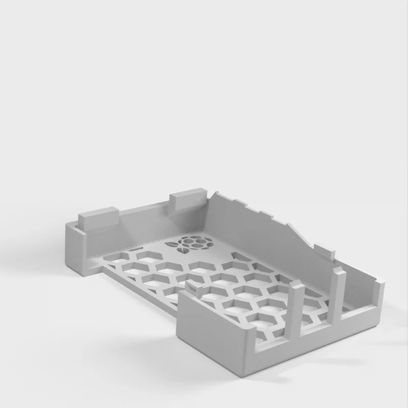 Boîtier pour Raspberry Pi 5 avec broches GPIO et trous de refroidissement
