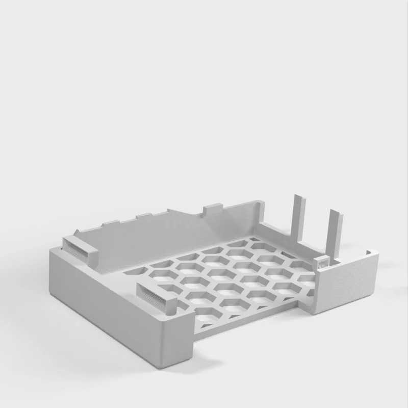 Boîtier pour Raspberry Pi 5 avec broches GPIO et trous de refroidissement