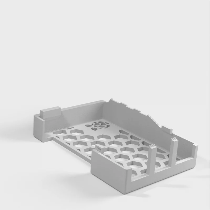 Boîtier pour Raspberry Pi 5 avec broches GPIO et trous de refroidissement