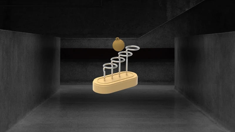Casse-tête imprimé en 3D avec balle