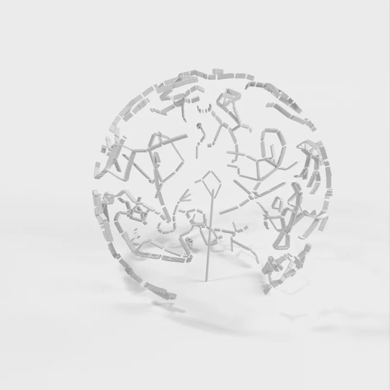 Sphère céleste avec constellations et emplacement des étoiles