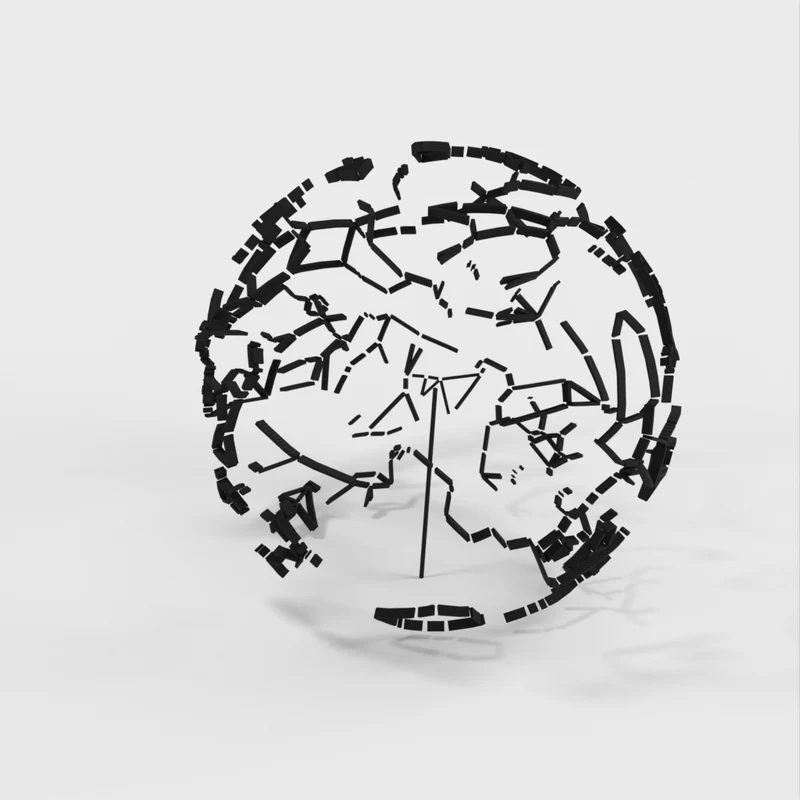 Sphère céleste avec constellations et emplacement des étoiles