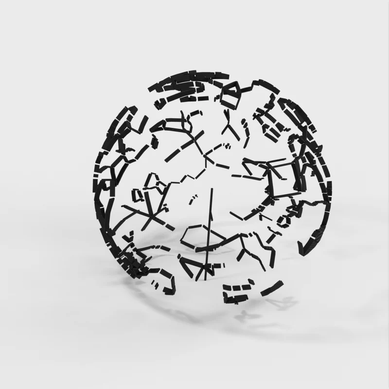Sphère céleste avec constellations et emplacement des étoiles