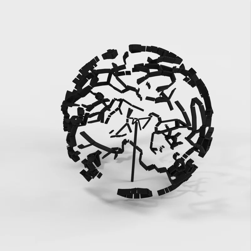 Sphère céleste avec constellations et emplacement des étoiles