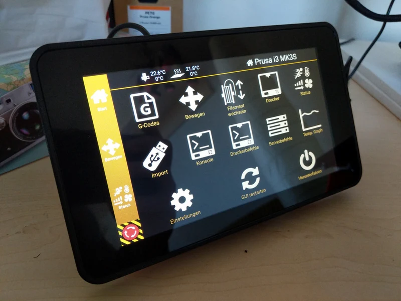 Boîtier pour écran tactile 7' avec ventilateur intégré pour Raspberry Pi 4