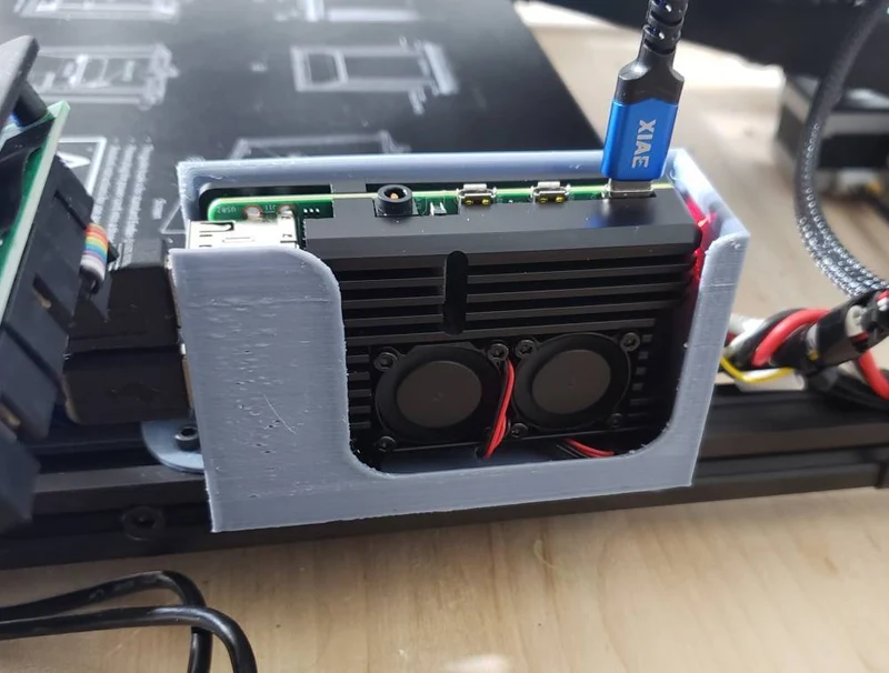 Raspberry Pi 4 pocket avec dissipateur thermique pour montage sur imprimante