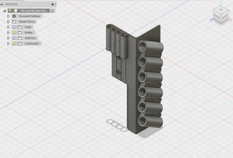 Porte-outils sur goujon pour clés hexagonales et limes aiguilles