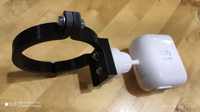 Support EUFY CAM 2C pour tuyau de descente de 80 mm